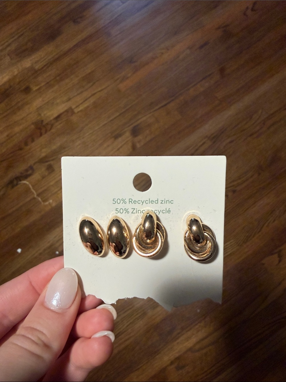 Gold-Tone Classic Knot and Oval Earring Set - Women's Jewelry